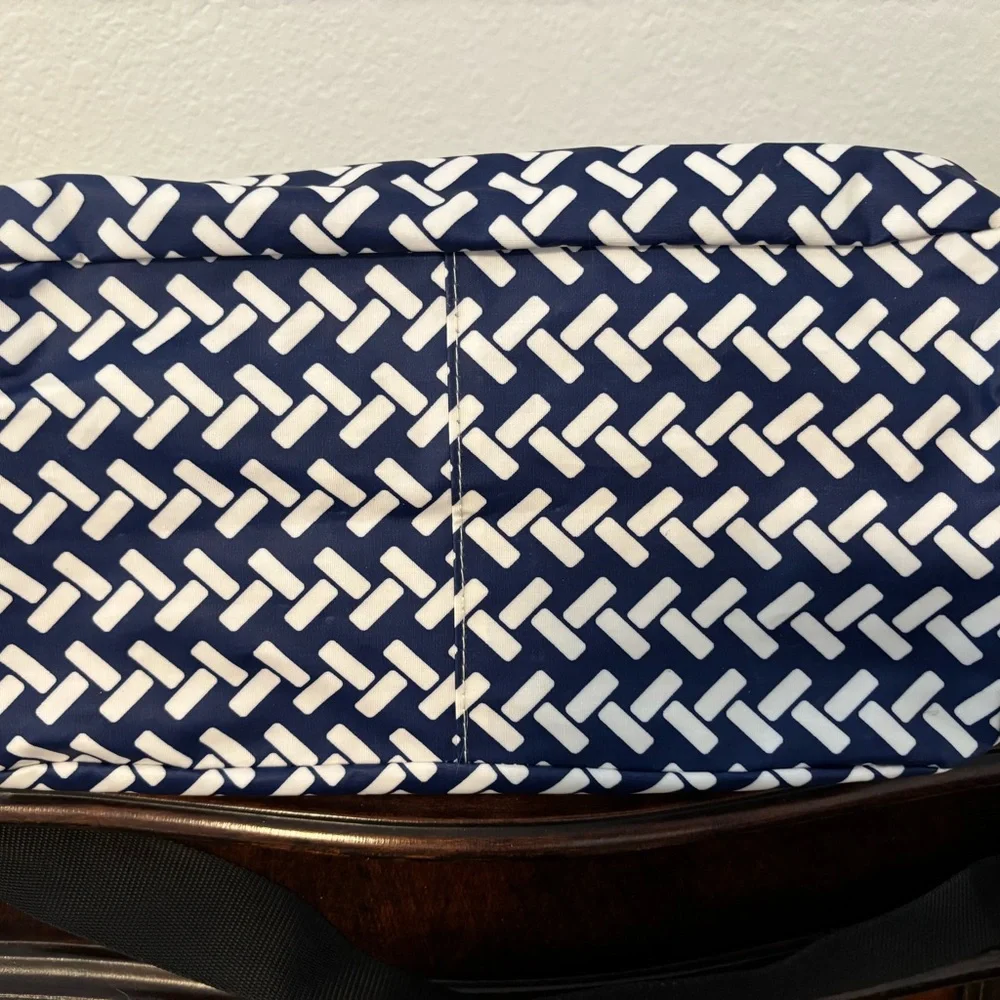 Scout Navy and White Patterned Medium Tote with Detachable Black Strap - Picture 9 of 13